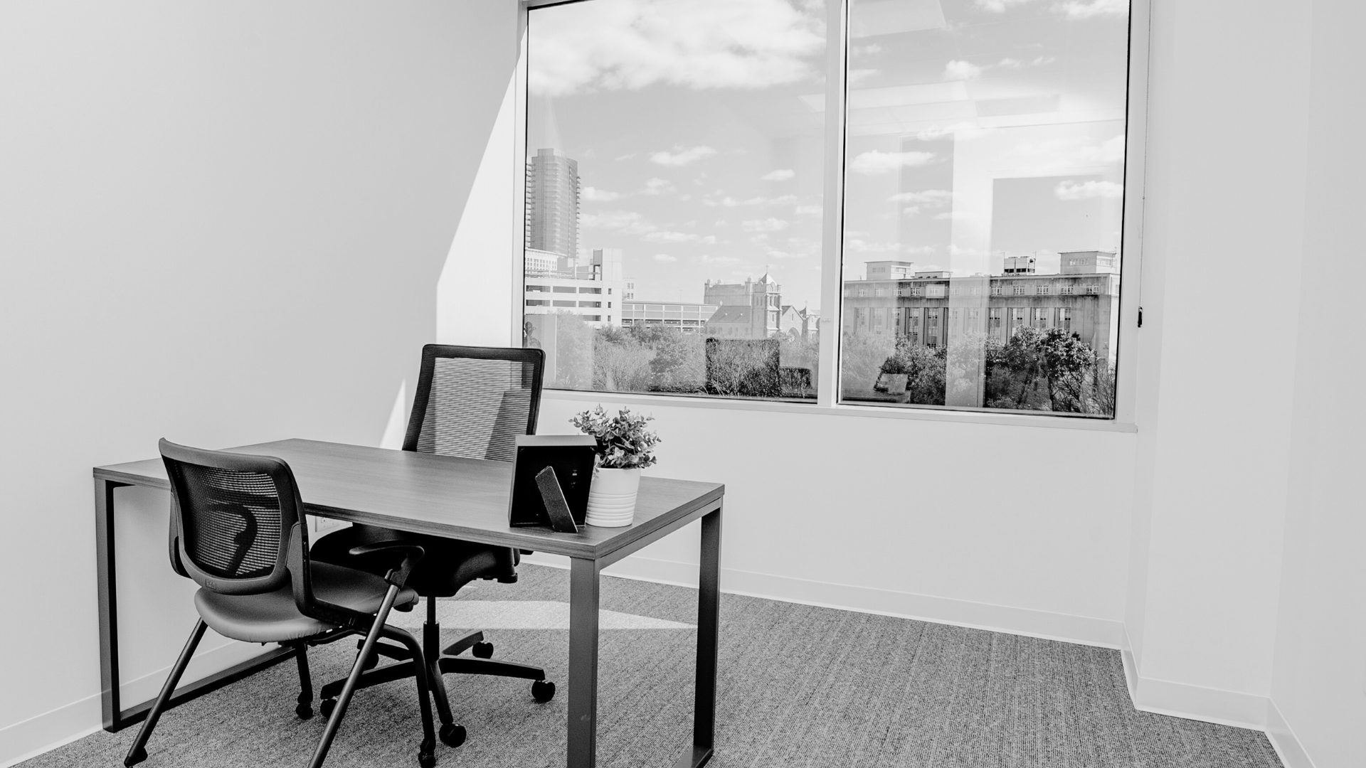 private office in fort worth with downtown views