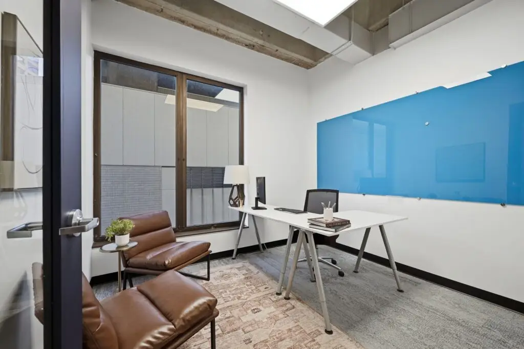 Team collaborating in a modern flexible office space designed for growing businesses